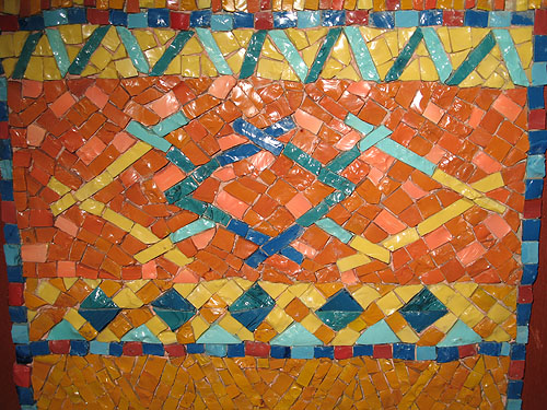 Мозаичный настенный ковер Оранжевый узор