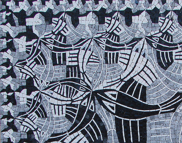 Мозаика - панно по рисунку М.Эшера