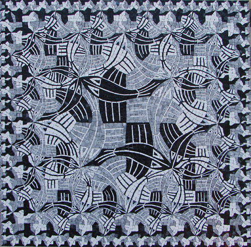 Мозаика - панно по рисунку М.Эшера