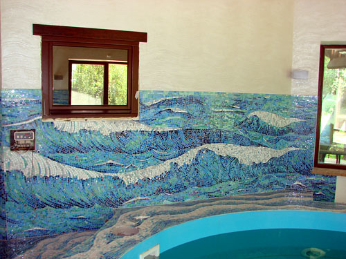 Бассейн Волна - мозаичная отделка из смальты